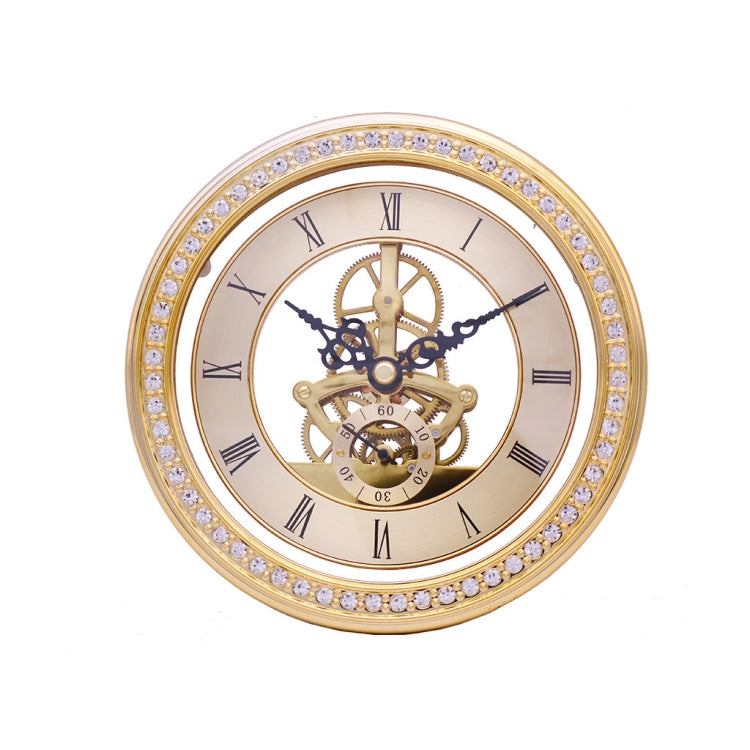 Metal See-through Quartz Clock Gear Clock DIY Accessories 148mm Golden Clock Head