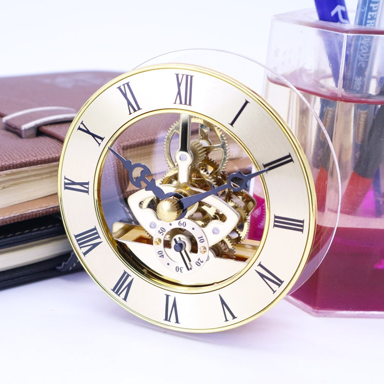 Metal See-through Quartz Clock Gear Clock DIY Accessories 149mm Golden Clock Head
