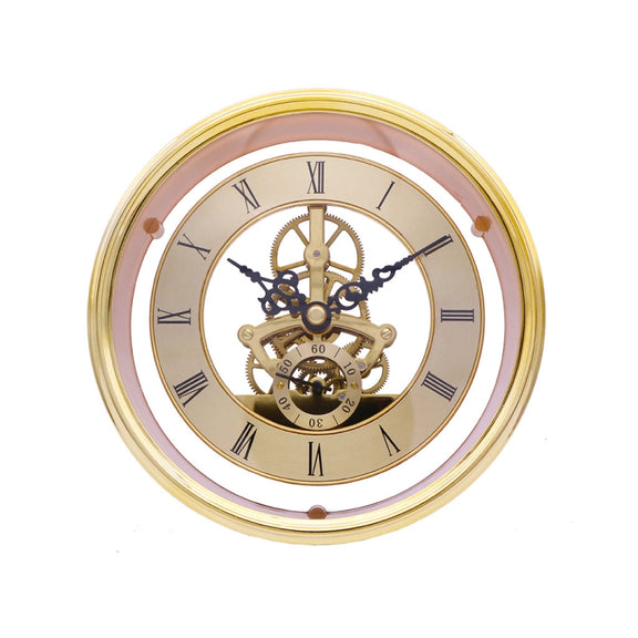 Metal See-through Quartz Clock Gear Clock DIY Accessories 149mm Golden Clock Head