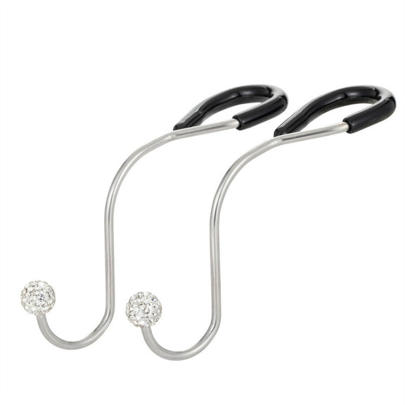 Multifunctional Car Seat Hooks With Diamond Inlay(White)