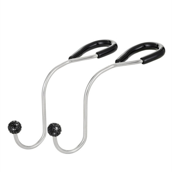 Multifunctional Car Seat Hooks With Diamond Inlay(Black)