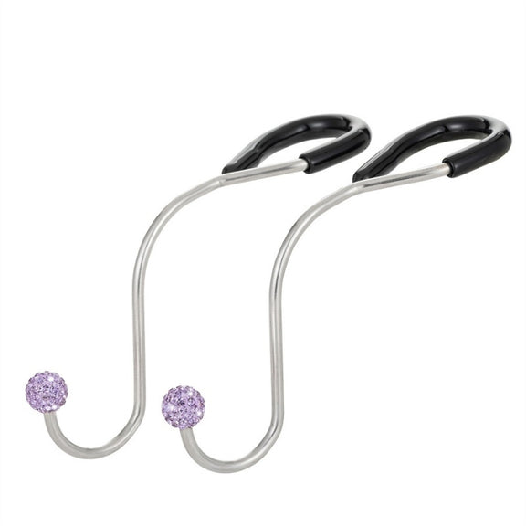 Multifunctional Car Seat Hooks With Diamond Inlay(Purple)