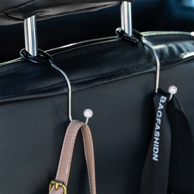 Multifunctional Car Seat Hooks With Diamond Inlay(Black)
