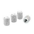 Car Tyre Aluminium Full Diamond Valve Cap With Seal(White) - Tire Valve Caps by PMC TechLife | Online Shopping South Africa | PMC TechLife | Buy Now Pay Later Mobicred