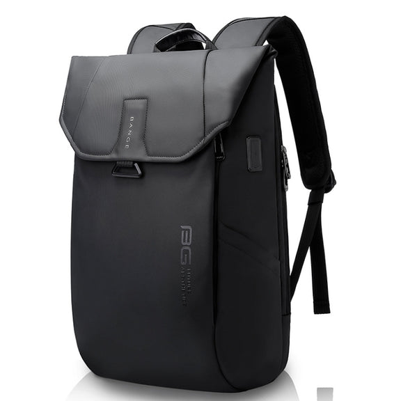 BANGE BG-2575  Anti theft Water-resistant Laptop Backpack 15.6 Inch Daily Work Business Backpack(Black)