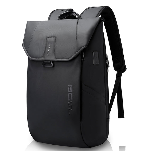 BANGE BG-2575  Anti theft Water-resistant Laptop Backpack 15.6 Inch Daily Work Business Backpack(Black)