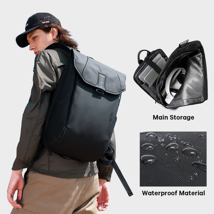 BANGE BG-2575  Anti theft Water-resistant Laptop Backpack 15.6 Inch Daily Work Business Backpack(Black)