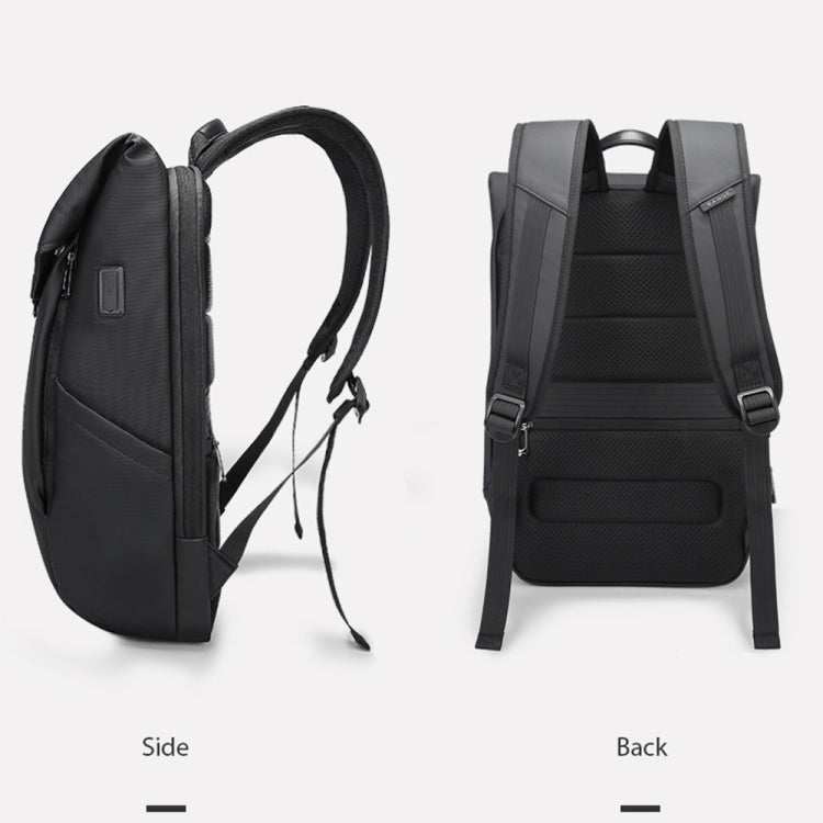 BANGE BG-2575  Anti theft Water-resistant Laptop Backpack 15.6 Inch Daily Work Business Backpack(Black)