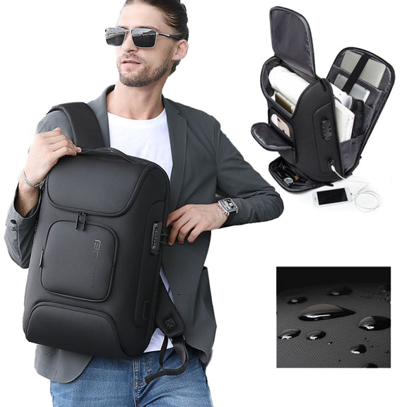 BANGE  BG-7216plus Antitheft Water-resistant Travel Men Backpack 15.6 Inch Laptop Bag(Black)