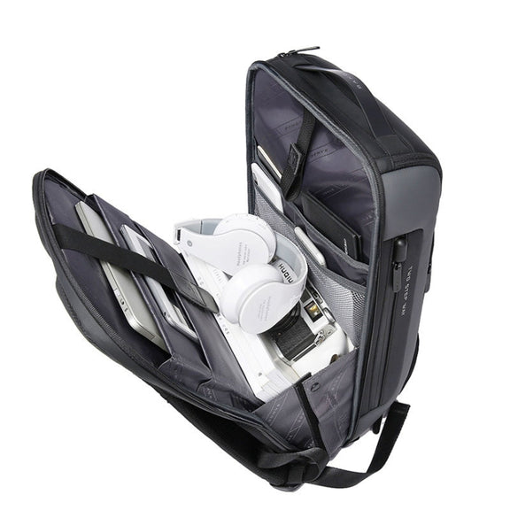BANGE  BG-7216plus Antitheft Water-resistant Travel Men Backpack 15.6 Inch Laptop Bag(Black)