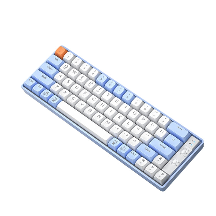 LANGTU GK65 65 Keys Wireless / Bluetooth / Wired Three Model Game Mechanical Keyboard, Cable Length: 1.5m(Sky Blue)