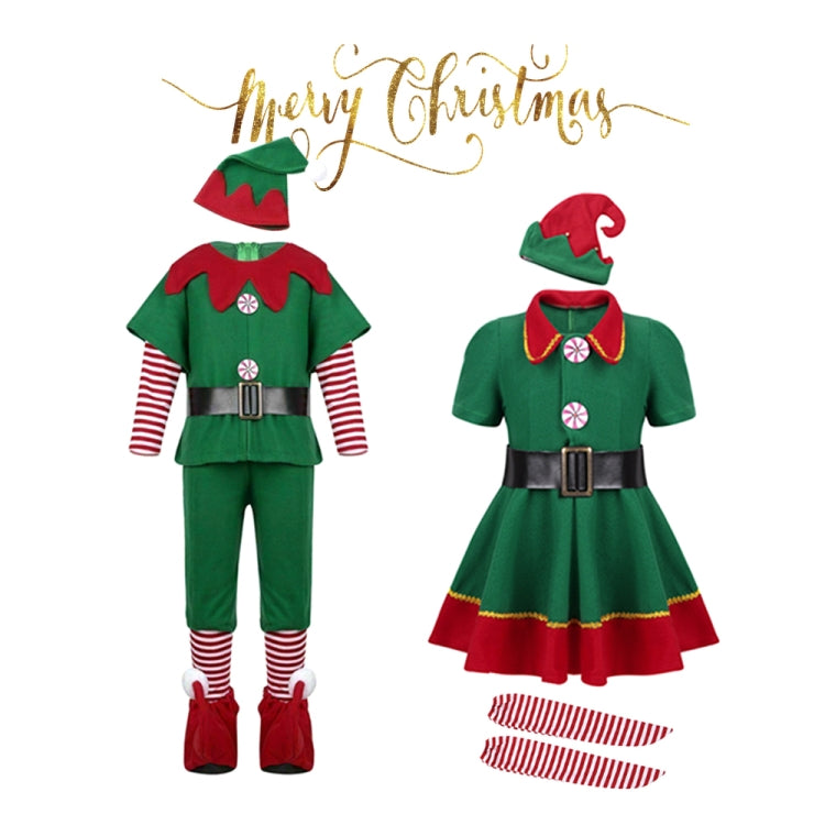 Christmas Green Elf Cosplay Costume Chris Santa Claus Costume Set, Size: 160cm(Male)