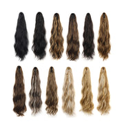 P96 Clip-On Wig Long Ponytail Water Ripple Long Curly Wig(18H60)