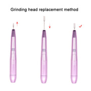 USB Plug Aluminum Nail Drill Machine Electric Manicure Milling Cutter Set(Golden)