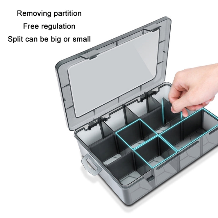 Multi-Compartment Sorted Electronic Parts Organiser, Specifications: 15 Grid