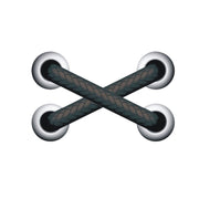 10pcs Shoelace Car Sticker Body Cover Up Scratch Patch Sticker(Black Cross)