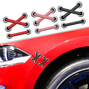 10pcs Shoelace Car Sticker Body Cover Up Scratch Patch Sticker(Black Horizontal)