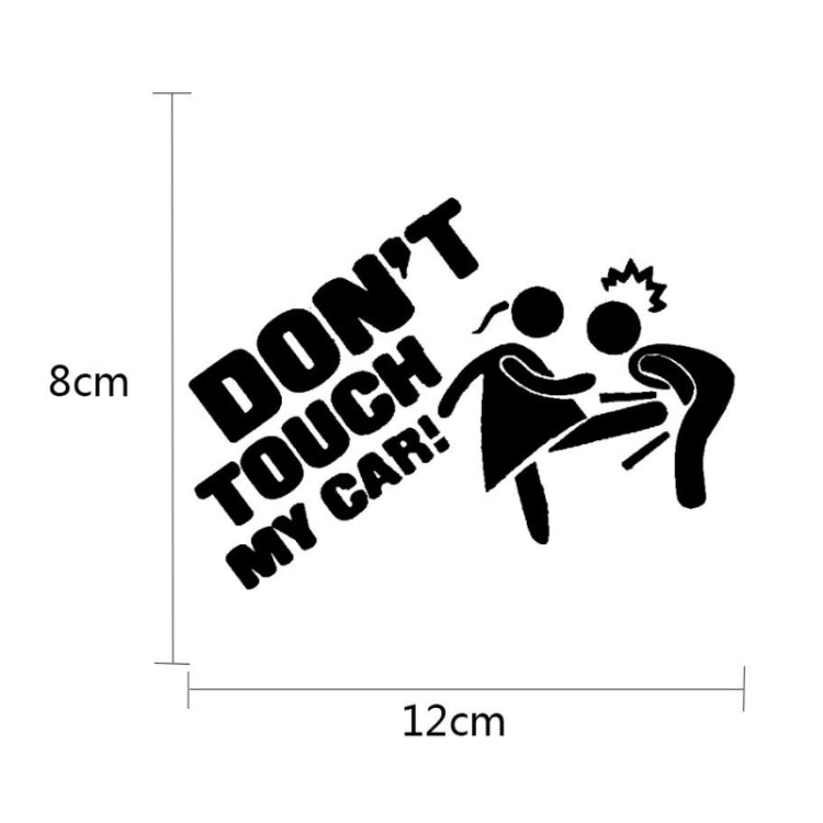 10pcs Car Sticker Do Not Touch My Car Personalised Reflective Warning Sticker(Black)