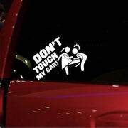10pcs Car Sticker Do Not Touch My Car Personalised Reflective Warning Sticker(Black)
