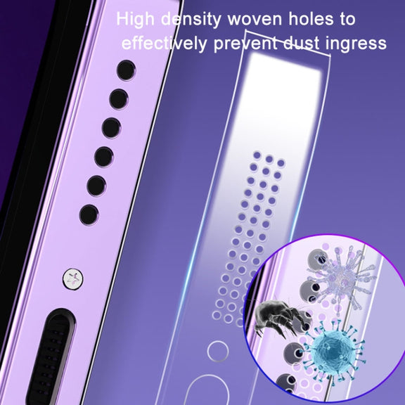 5 Sets Soft Hydrogel Film Speaker Dust Net For iPhone 14 Series / iPhone 13 Series / iPhone 12 Series ,Spec:2pcs/set  With Dust Plug