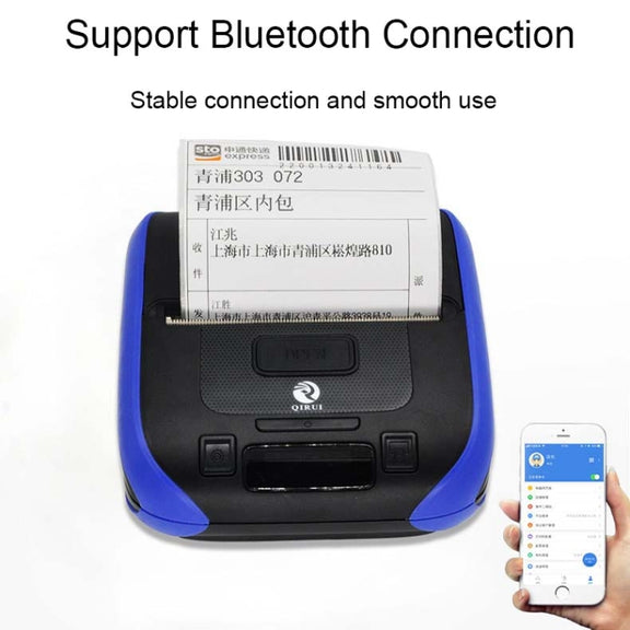 QIRUI 72mm Portable Thermal Receipt Express List Bluetooth Handheld Printer, CN Plug(QR-386A)