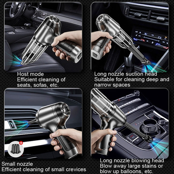 SUITU Car Wireless Wet And Wet Charging Handheld Vacuum Cleaner, Style: Basic Black