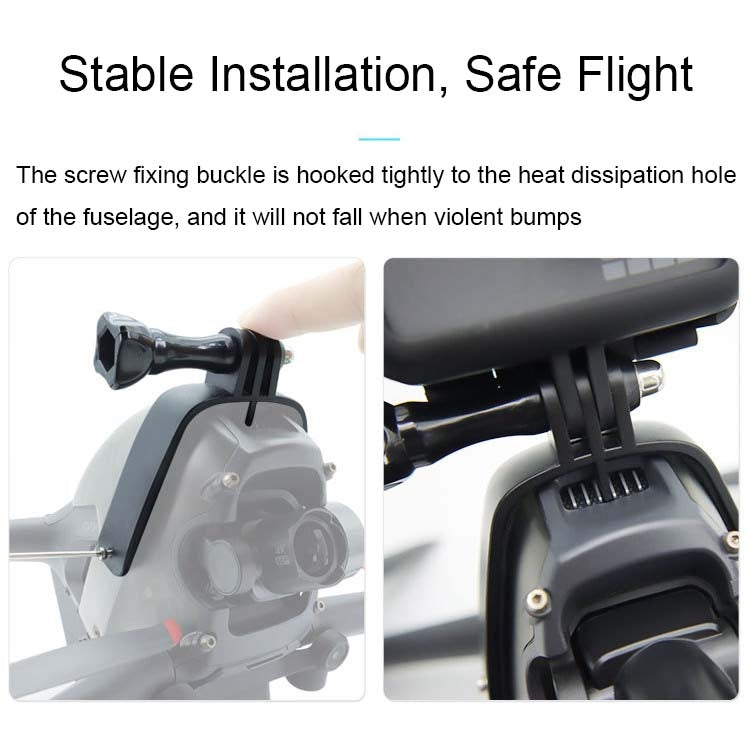 For DJI FPV Top Expansion Adapter Bracket Sports Camera Bracket