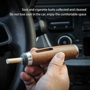 Car Smoking Multifunctional Anti-Flying Ashtray(Beechwood Dark Walnut)