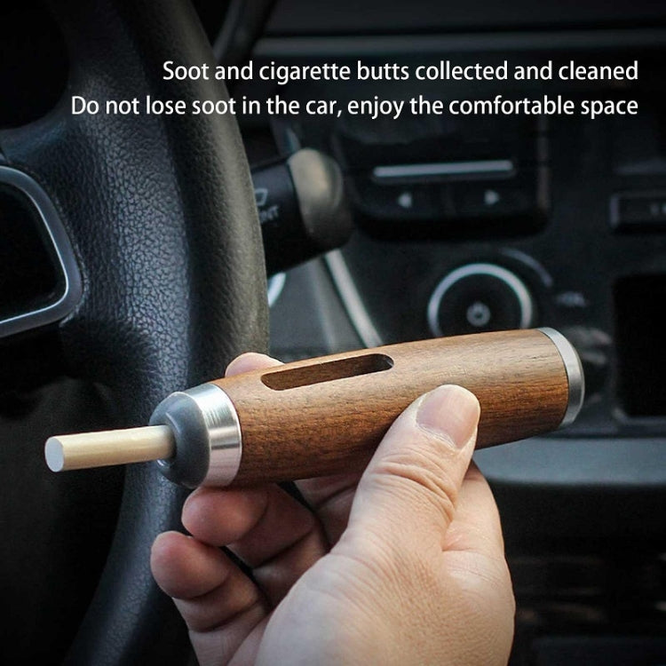 Car Smoking Multifunctional Anti-Flying Ashtray(Beechwood Dark Walnut)