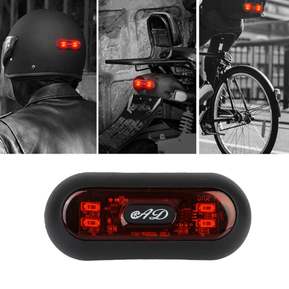 Motorbike Helmet Warning Light USB Rechargeable Water-resistant Tail Light, Specification: 4 Beads