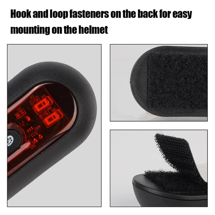 Motorbike Helmet Warning Light USB Rechargeable Water-resistant Tail Light, Specification: 4 Beads