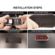 Motorbike Helmet Warning Light USB Rechargeable Water-resistant Tail Light, Specification: 4 Beads