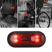 Motorbike Helmet Warning Light USB Rechargeable Water-resistant Tail Light, Specification: 4 Beads B Model