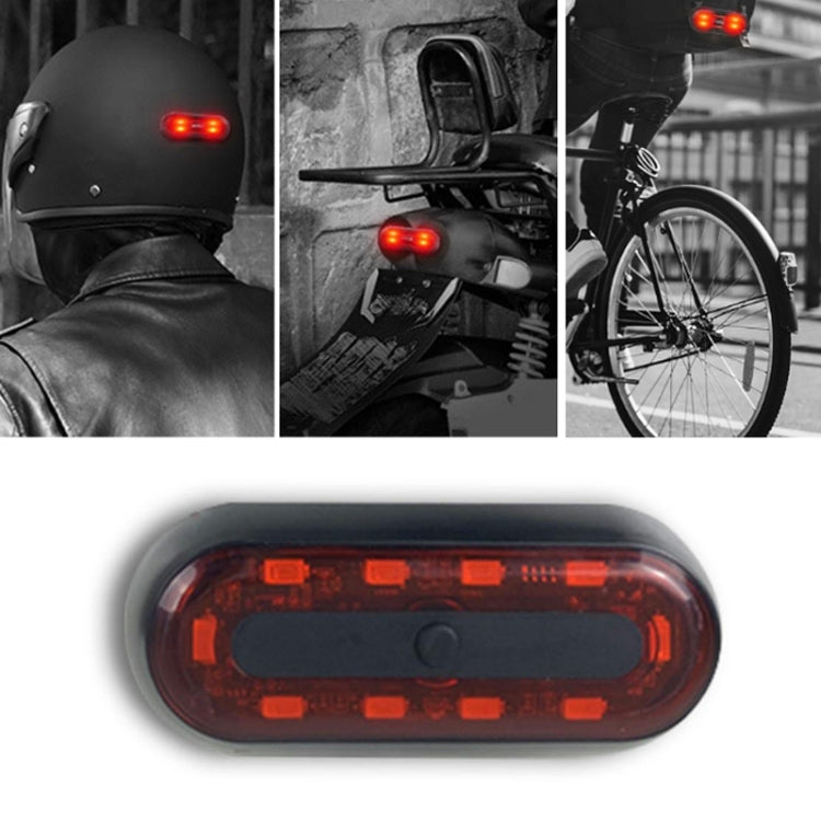 Motorbike Helmet Warning Light USB Rechargeable Water-resistant Tail Light, Specification: 10 Beads