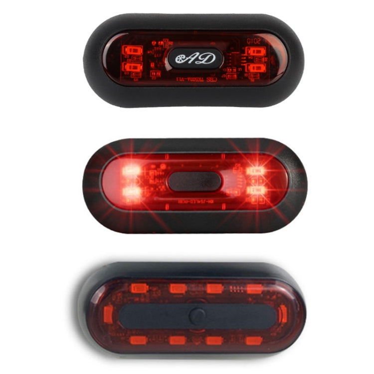 Motorbike Helmet Warning Light USB Rechargeable Water-resistant Tail Light, Specification: 10 Beads