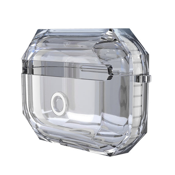 For AirPodS Pro RJT-AP-03 Bluetooth Earphone Transparent Soft Case TPU Protection Cover(White)