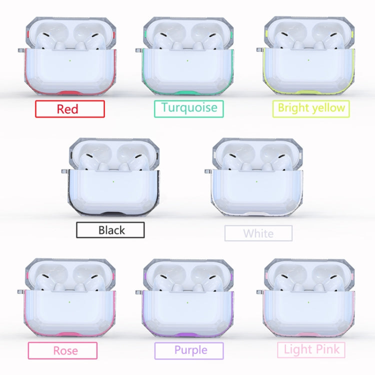For AirPodS Pro RJT-AP-03 Bluetooth Earphone Transparent Soft Case TPU Protection Cover(Violet)