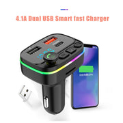 P4-QC3.0 Car MP3 Bluetooth Hands-free Player Car FM Transmitter