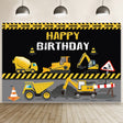 1.5m x 1m  Construction Vehicle Series Happy Birthday Photography Background Cloth(Mdn09841) - Birthday Party by PMC TechLife | Online Shopping South Africa | PMC TechLife