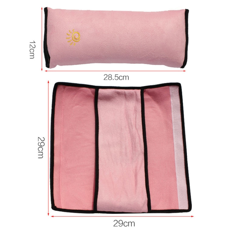 5pcs Children Car Seat Belt Protective Cover Thickened Plush Shoulder Pillow(Gray)