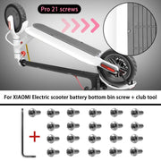 21pcs/set For Xiaomi Mijia M365 Pro Battery Compartment Screws(White)