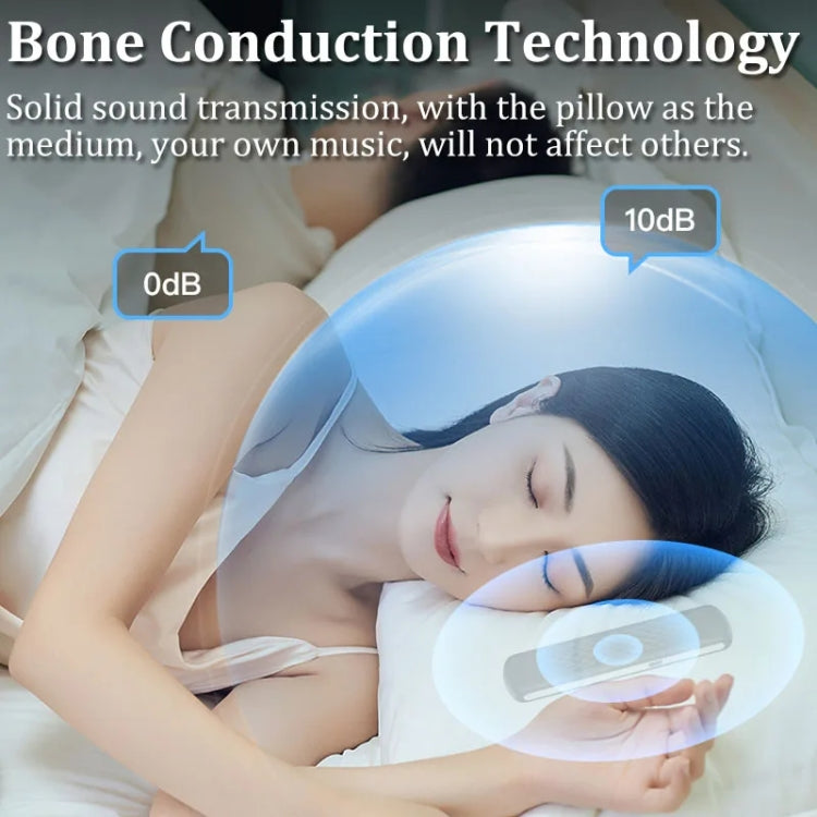 Soundproof Painless Bone Conduction Sleep Speaker Portable White Noise Sleeping Aid(White)