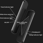 Soundproof Painless Bone Conduction Sleep Speaker Portable White Noise Sleeping Aid(White)
