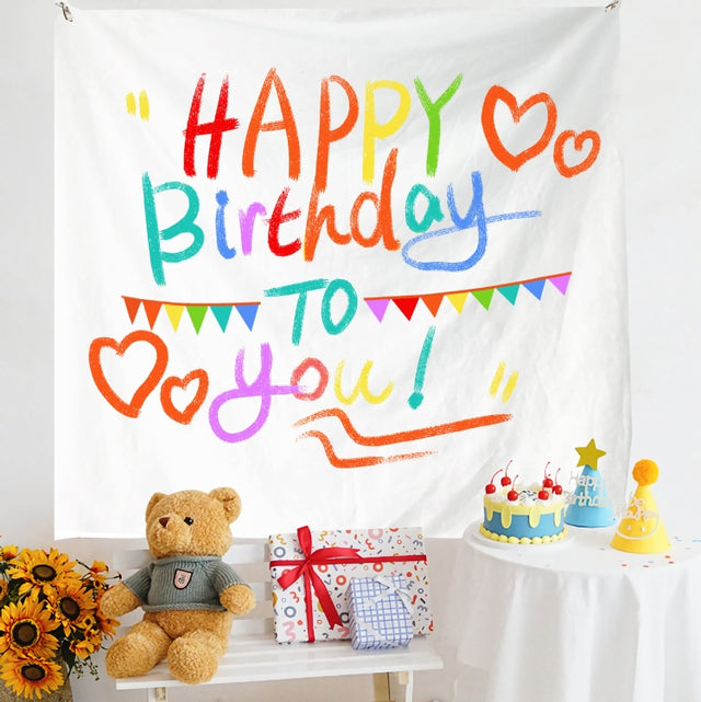 Birthday Layout Hanging Cloth Children Photo Wall Cloth, Size: 150x180cm Velvet(40)