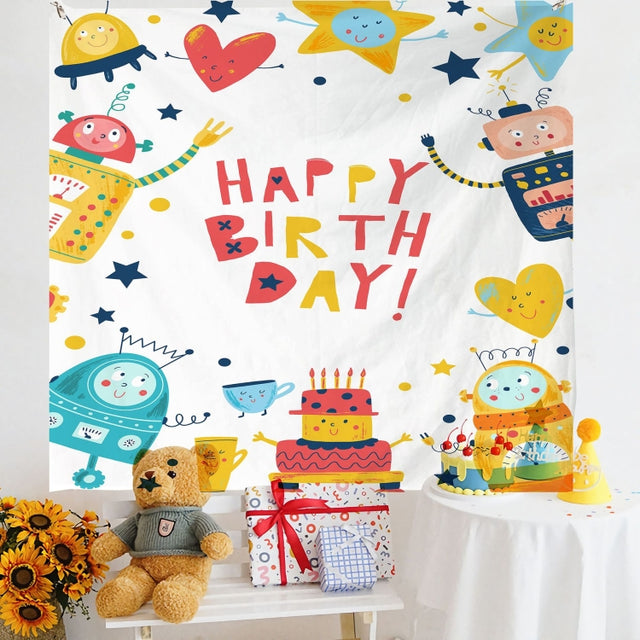 Birthday Layout Hanging Cloth Children Photo Wall Cloth, Size: 150x200cm Velvet(1)