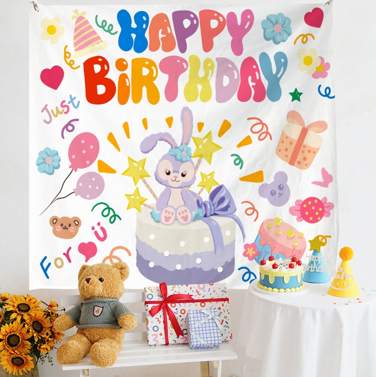 Birthday Layout Hanging Cloth Children Photo Wall Cloth, Size: 150x200cm Velvet(6)