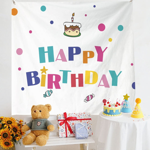 Birthday Layout Hanging Cloth Children Photo Wall Cloth, Size: 150x200cm Velvet(20)