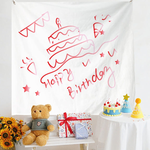 Birthday Layout Hanging Cloth Children Photo Wall Cloth, Size: 150x200cm Velvet(32)