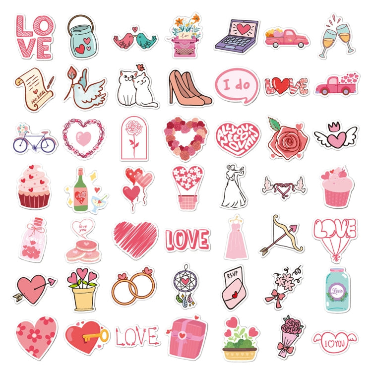4sets Valentine Day Gifts Decorative Stickers Cartoon Water-resistant Water Cup Sticker, Spec: N14
