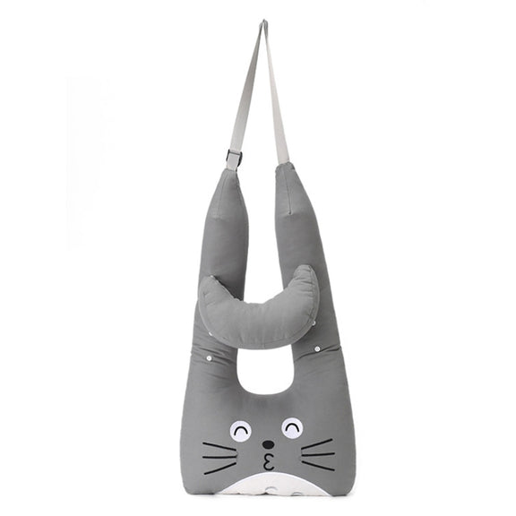 8146 Cartoon Adjustable Car Children Sleep Safety Belt U-shaped Neck Pillow(Gray Totoro)